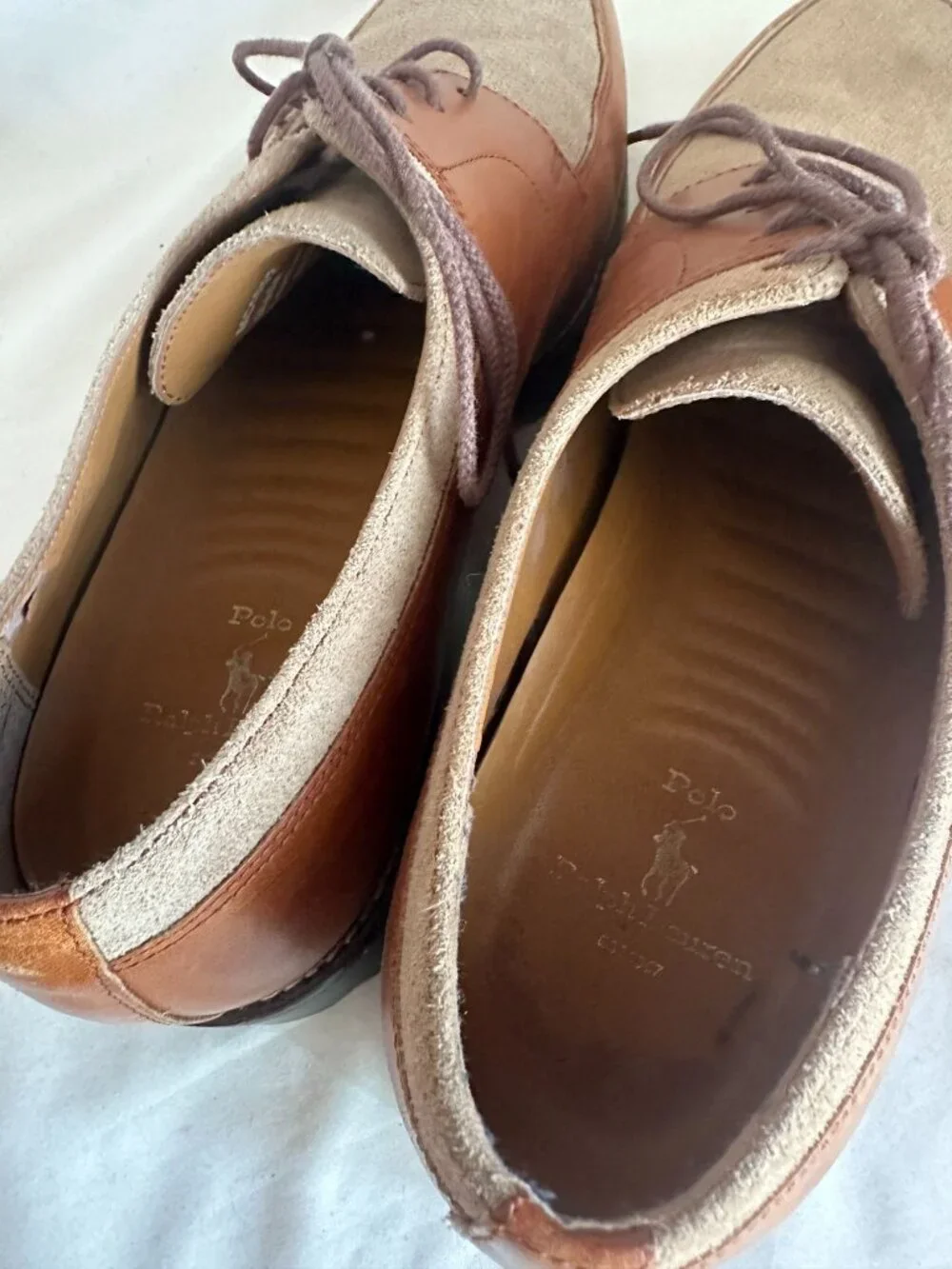 Vintage Polo Ralph Lauren Leather/Suede Derby-Style Oxfords Sz 10D